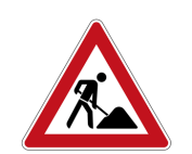 Baustellenschild